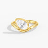 Lab Diamond Pear Pinky Ring 1 Ct. in Gold
