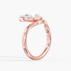 Lab Diamond Pear Pinky Ring 1 Ct. in Gold