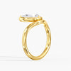 Lab Diamond Pear Pinky Ring 1 Ct. in Gold