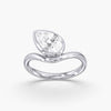Lab Diamond Pear Pinky Ring 1 Ct. in Gold