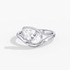 Lab Diamond Pear Pinky Ring 1 Ct. in Gold