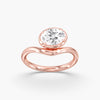 Lab Diamond Oval Pinky Ring 1 Ct. in Gold