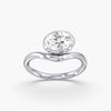 Lab Diamond Oval Pinky Ring 1 Ct. in Gold