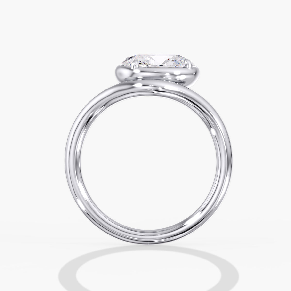 Lab Diamond Oval Pinky Ring 1 Ct. in Gold