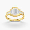 Lab Diamond Bezel Baguette Ring 2 Ctw. in Gold