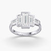 Lab Diamond Bezel Baguette Ring 2 Ctw. in Gold