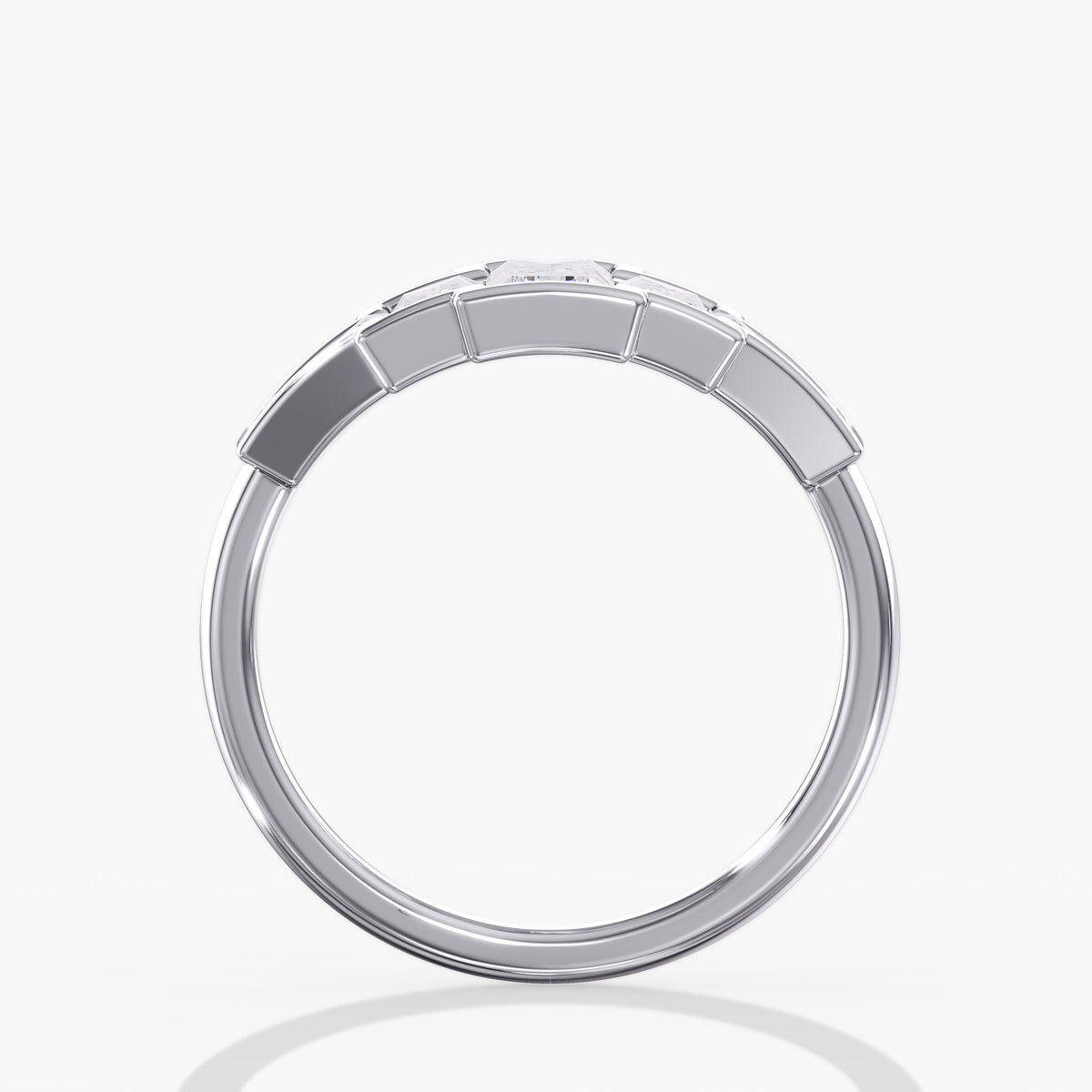 Lab Diamond Bezel Baguette Ring 2 Ctw. in Gold