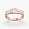 Lab Diamond Tapered Baguette Ring 2 Ctw. in Gold