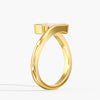 Lab Diamond Elongated Baguette Ring 3/4 Ctw. in Gold