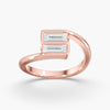 Lab Diamond Elongated Baguette Ring 3/4 Ctw. in Gold