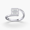 Lab Diamond Elongated Baguette Ring 3/4 Ctw. in Gold
