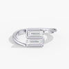 Lab Diamond Elongated Baguette Ring 3/4 Ctw. in Gold