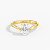 Lab Diamond Oval Pinky Ring 1 Ct. in Gold