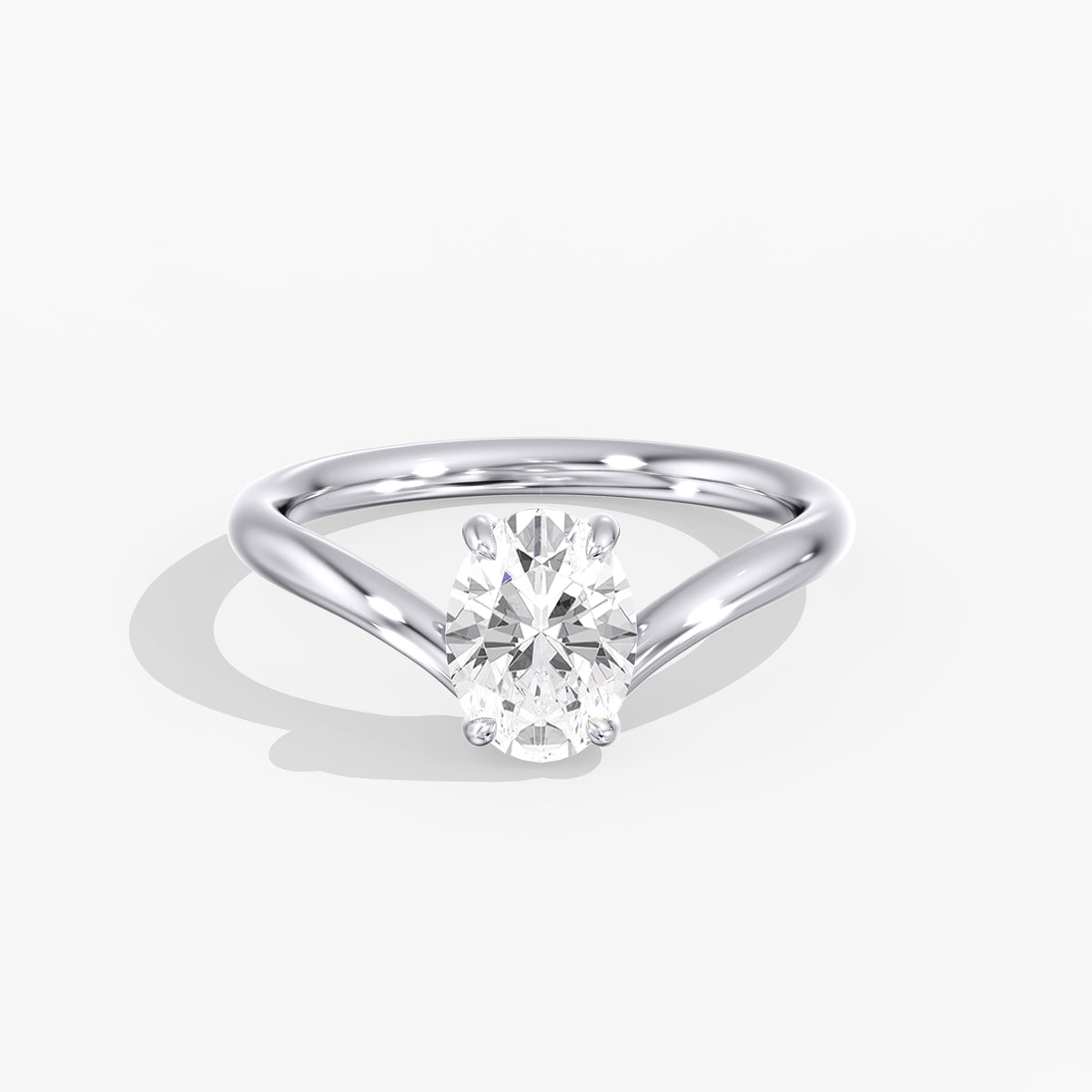 Lab Diamond Oval Pinky Ring 1 Ct. in Gold