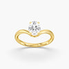 Lab Diamond Oval Pinky Ring 1 Ct. in Gold