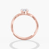Lab Diamond Oval Pinky Ring 1 Ct. in Gold