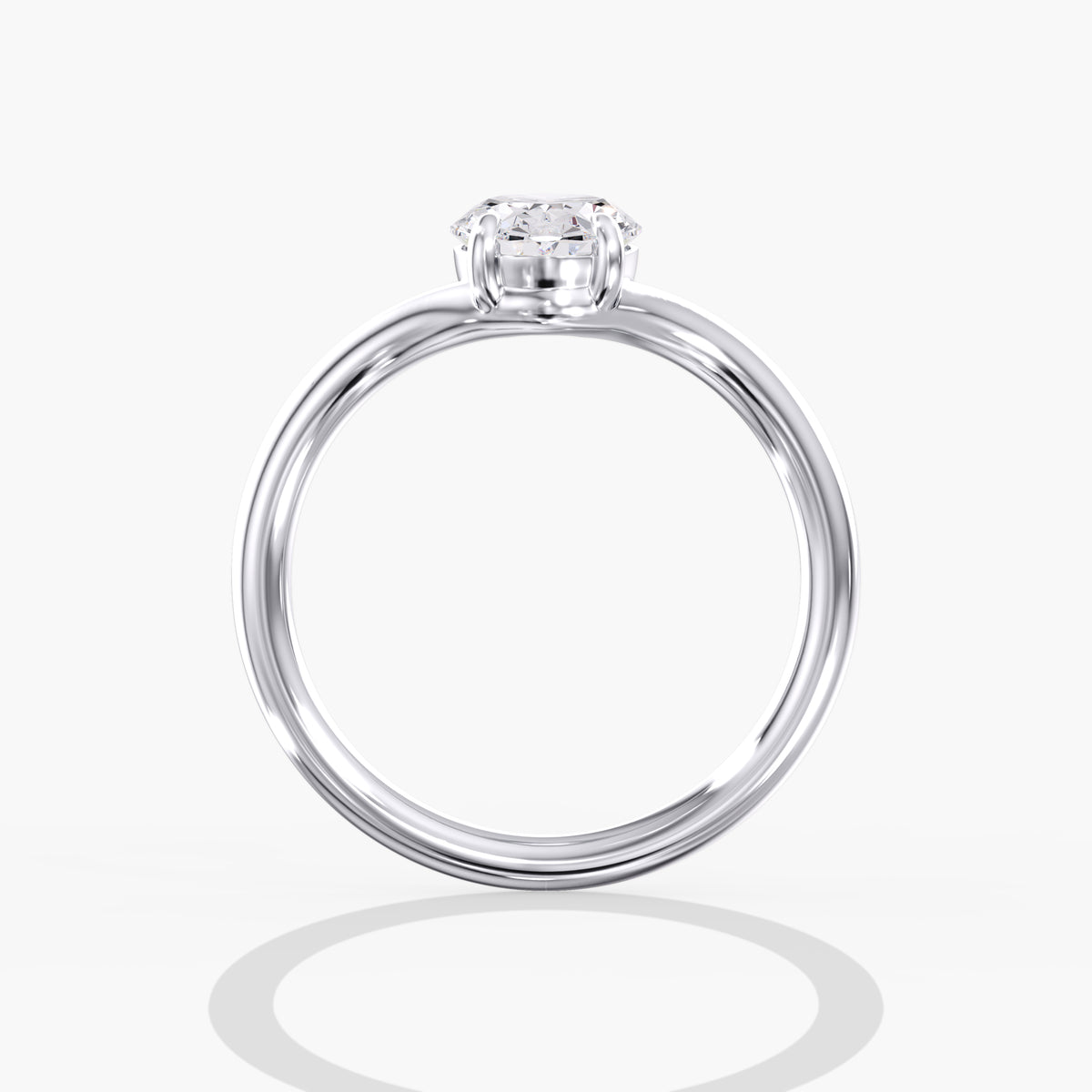 Lab Diamond Oval Pinky Ring 1 Ct. in Gold