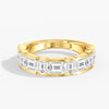Lab Diamond Emerald Cut Band 3 1/2 Ctw. in Gold