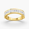 Lab Diamond Emerald Cut Band 3 1/2 Ctw. in Gold