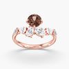 Lab Diamond Round Champagne Ring 2 Ct. in Gold