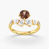 Lab Diamond Round Champagne Ring 2 Ct. in Gold