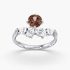 Lab Diamond Round Champagne Ring 2 Ct. in Gold