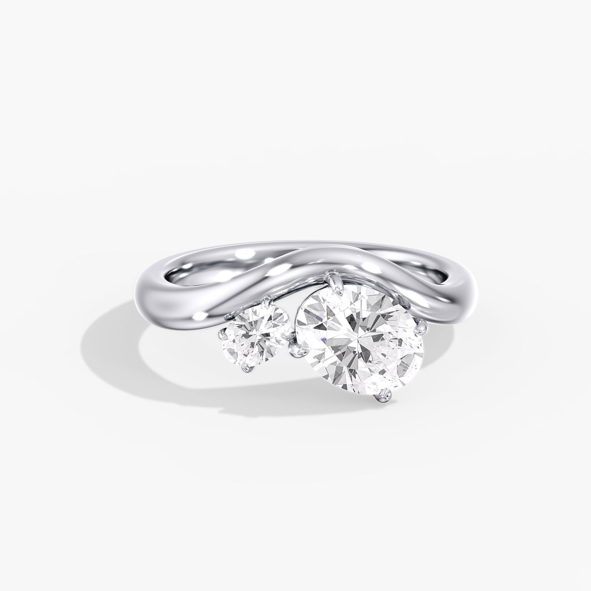 Lab Diamond Oval Pinky Ring 1 Ctw. in Gold