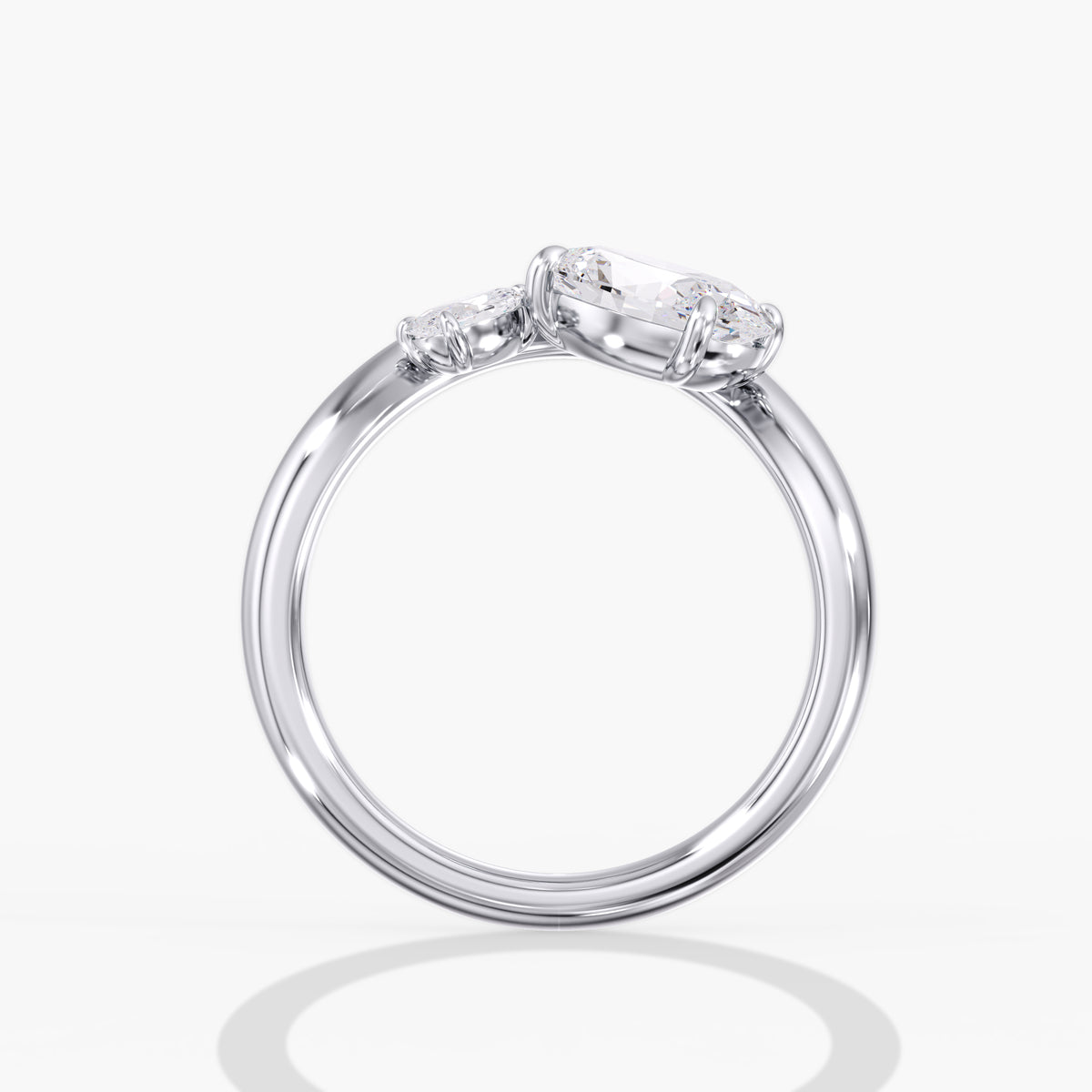 Lab Diamond Oval Pinky Ring 1 Ctw. in Gold