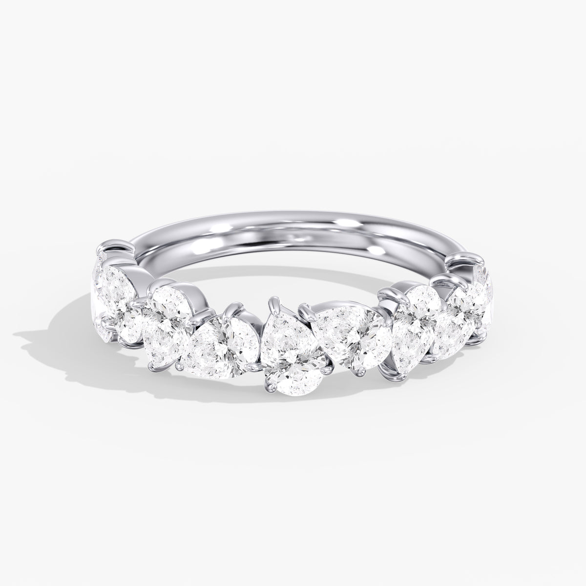 Lab Diamond Pear Scatter Ring 2 Ctw. in Gold