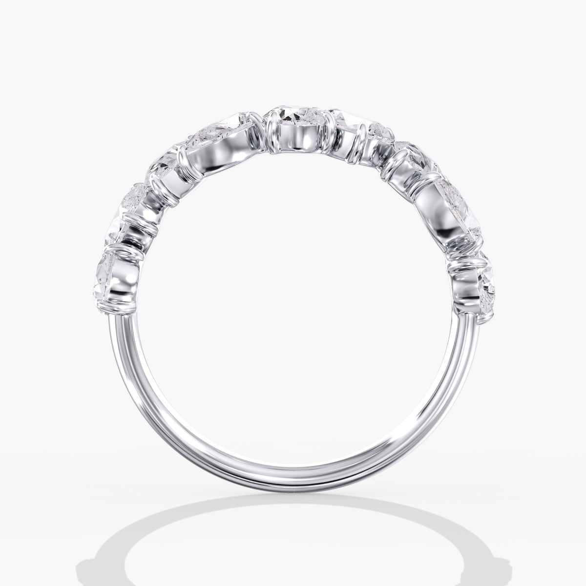 Lab Diamond Pear Scatter Ring 2 Ctw. in Gold