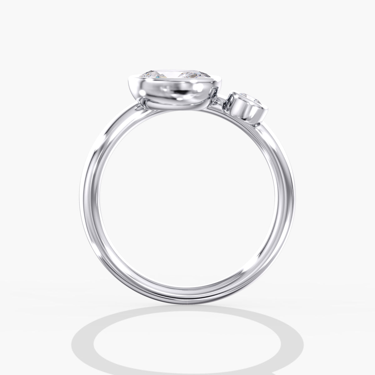Lab Diamond Oval Pinky Ring 3/4 Ctw. in Gold
