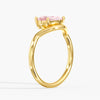 Fancy Vivid Pink Oval Ring 2 Ct. in Gold