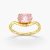 Fancy Vivid Pink Oval Ring 2 Ct. in Gold