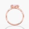 Fancy Vivid Pink Oval Ring 2 Ct. in Gold