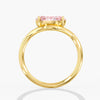 Fancy Vivid Pink Oval Ring 2 Ct. in Gold