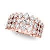 85092-2 3 Row Fashion Ring in Gold (0.37 cttw)