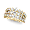 85092-2 3 Row Fashion Ring in Gold (0.37 cttw)