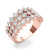 85092-2 3 Row Fashion Ring in Gold (0.37 cttw)
