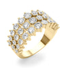 85092-2 3 Row Fashion Ring in Gold (0.37 cttw)