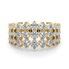 85092-2 3 Row Fashion Ring in Gold (0.37 cttw)