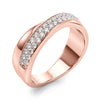 Double Row Crossover Fashion Band in Gold