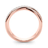 Double Row Crossover Fashion Band in Gold