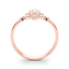 Lab-Grown Diamond Chevron Pear Shape Fashion Ring in Gold