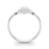 Lab-Grown Diamond Chevron Pear Shape Fashion Ring in Gold