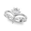 Lab-Grown Diamond Chevron Pear Shape Fashion Ring in Gold