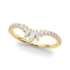 Chevron Marquise Shape Fashion Rings in Gold