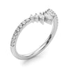 Chevron Marquise Shape Fashion Rings in Gold