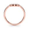 Chevron Marquise Shape Fashion Rings in Gold