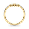 Chevron Marquise Shape Fashion Rings in Gold