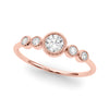 Lab-Grown Diamond Milgrain Bezel Set Fashion Ring in Gold (0.27 cttw)